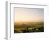 Farmhouse in Rolling Tuscan Landscape at Dawn-Gary Yeowell-Framed Photographic Print