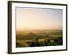 Farmhouse in Rolling Tuscan Landscape at Dawn-Gary Yeowell-Framed Photographic Print