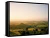 Farmhouse in Rolling Tuscan Landscape at Dawn-Gary Yeowell-Framed Stretched Canvas