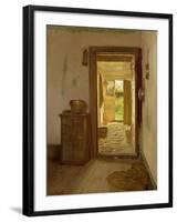 Farmhouse Interior with an Open Door-Gustav Vermehren-Framed Giclee Print