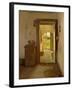 Farmhouse Interior with an Open Door-Gustav Vermehren-Framed Giclee Print