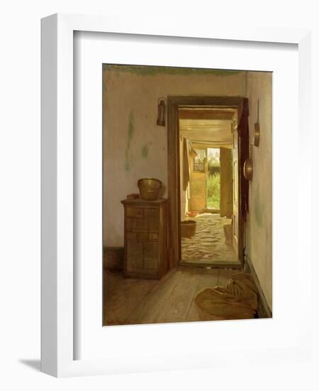 Farmhouse Interior with an Open Door-Gustav Vermehren-Framed Giclee Print