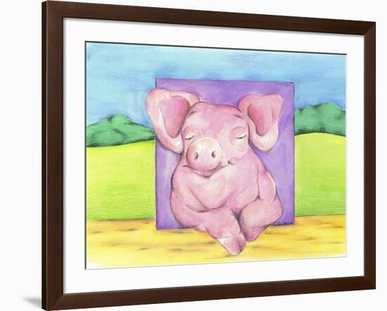 Farmhouse Pig-Claudia Interrante-Framed Giclee Print