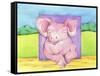 Farmhouse Pig-Claudia Interrante-Framed Stretched Canvas