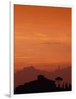 Farmhouse Silhouetted at Sunset-Merrill Images-Framed Photographic Print