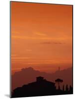 Farmhouse Silhouetted at Sunset-Merrill Images-Mounted Photographic Print