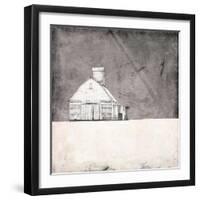 Farmhouse under Grey Skies-Ynon Mabat-Framed Art Print