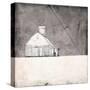 Farmhouse under Grey Skies-Ynon Mabat-Stretched Canvas