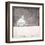 Farmhouse under Grey Skies-Ynon Mabat-Framed Art Print