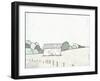 Farmhouse Under White Skies-Ynon Mabat-Framed Photographic Print