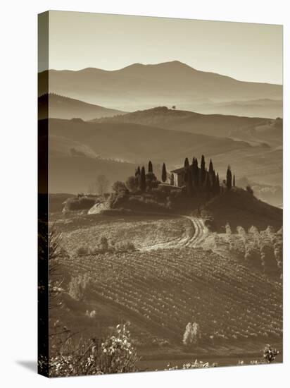 Farmhouse, Val D' Orcia, Tuscany, Italy-Doug Pearson-Stretched Canvas