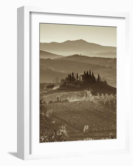 Farmhouse, Val D' Orcia, Tuscany, Italy-Doug Pearson-Framed Photographic Print