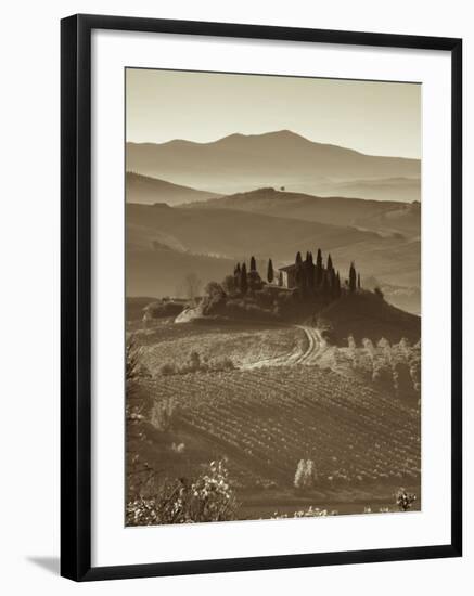 Farmhouse, Val D' Orcia, Tuscany, Italy-Doug Pearson-Framed Photographic Print