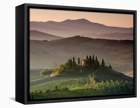 Farmhouse, Val D' Orcia, Tuscany, Italy-Doug Pearson-Framed Stretched Canvas