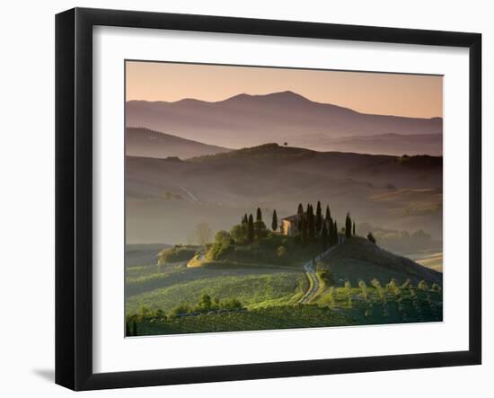 Farmhouse, Val D' Orcia, Tuscany, Italy-Doug Pearson-Framed Photographic Print