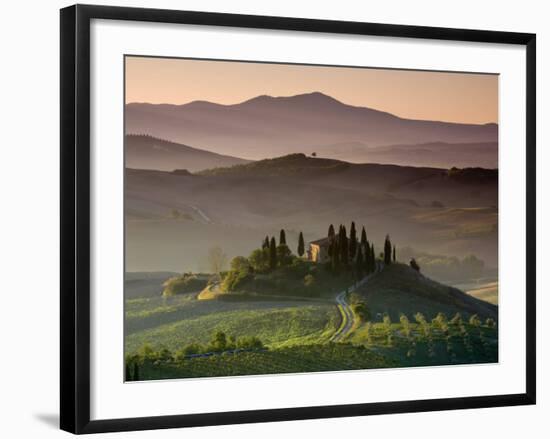 Farmhouse, Val D' Orcia, Tuscany, Italy-Doug Pearson-Framed Photographic Print