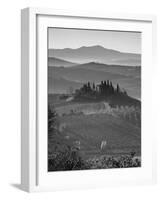 Farmhouse, Val D' Orcia, Tuscany, Italy-Doug Pearson-Framed Photographic Print