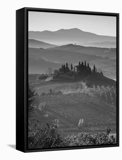 Farmhouse, Val D' Orcia, Tuscany, Italy-Doug Pearson-Framed Stretched Canvas