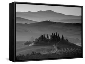 Farmhouse, Val D' Orcia, Tuscany, Italy-Doug Pearson-Framed Stretched Canvas