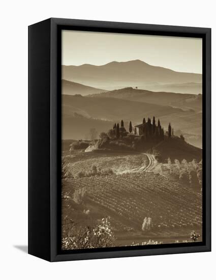 Farmhouse, Val D' Orcia, Tuscany, Italy-Doug Pearson-Framed Stretched Canvas