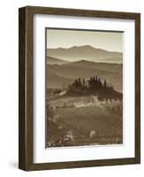 Farmhouse, Val D' Orcia, Tuscany, Italy-Doug Pearson-Framed Photographic Print