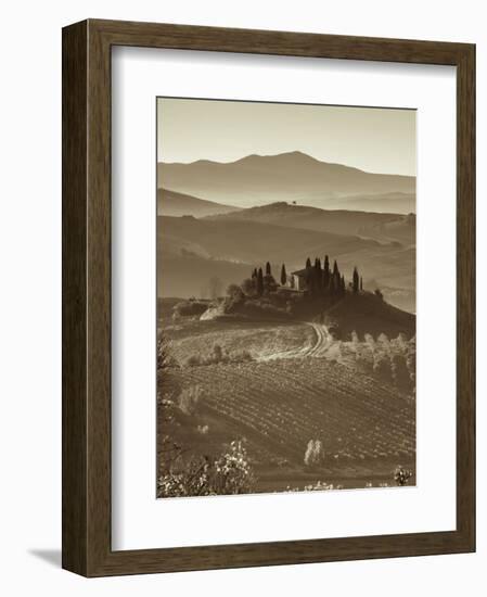 Farmhouse, Val D' Orcia, Tuscany, Italy-Doug Pearson-Framed Photographic Print