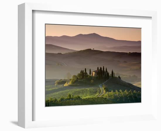 Farmhouse, Val D' Orcia, Tuscany, Italy-Doug Pearson-Framed Photographic Print