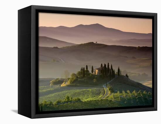 Farmhouse, Val D' Orcia, Tuscany, Italy-Doug Pearson-Framed Stretched Canvas