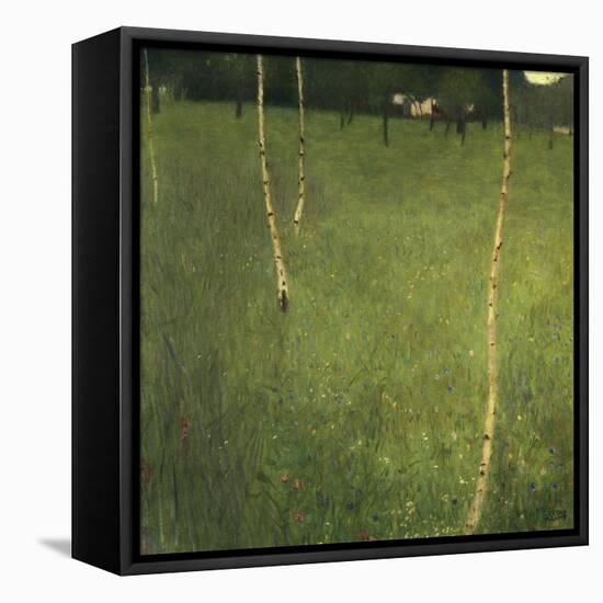 Farmhouse with Birch Trees (Bauenhaus Mit Birken)-Gustav Klimt-Framed Stretched Canvas