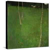 Farmhouse with Birch Trees-Gustav Klimt-Stretched Canvas