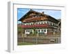 Farmhouse with Floral Decoration-Uta Horst-Framed Photographic Print