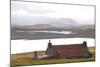 Farmhouse with Red Iron Roof Overlooking Lochs and Mountains Off the A858 South of Carloway-Lee Frost-Mounted Photographic Print