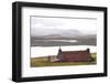 Farmhouse with Red Iron Roof Overlooking Lochs and Mountains Off the A858 South of Carloway-Lee Frost-Framed Photographic Print