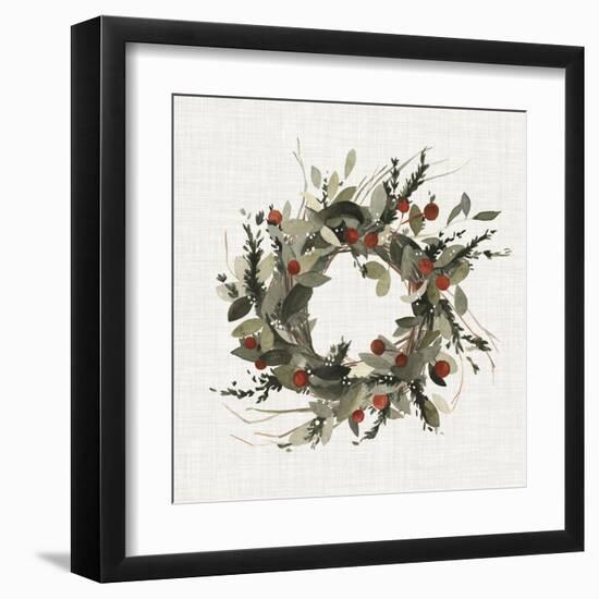 Farmhouse Wreath I-null-Framed Art Print