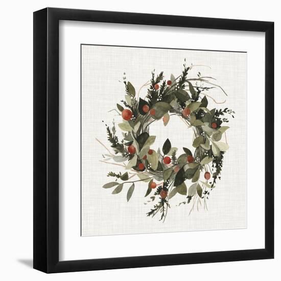 Farmhouse Wreath II-null-Framed Art Print