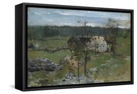 Farmhouse-John Henry Twachtman-Framed Stretched Canvas