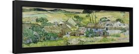 Farmhouses at Auvers, 1890-Vincent van Gogh-Framed Premium Giclee Print