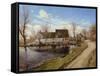 Farmhouses in Baldersbronde-Laurits Andersen Ring-Framed Stretched Canvas