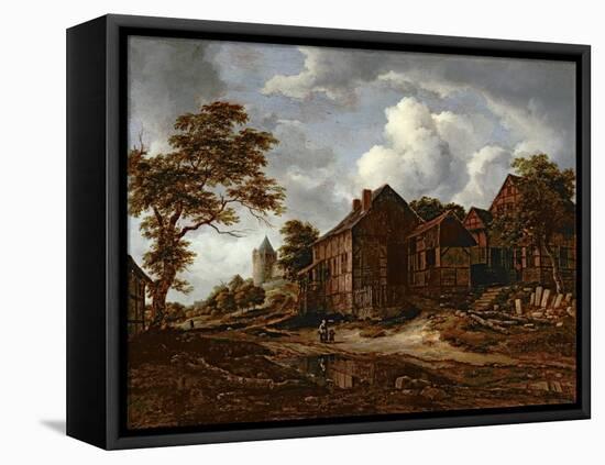 Farmhouses on a High Road, 1658-60-Jacob Isaaksz Ruisdael-Framed Stretched Canvas