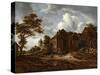 Farmhouses on a High Road, 1658-60-Jacob Isaaksz Ruisdael-Stretched Canvas