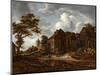 Farmhouses on a High Road, 1658-60-Jacob Isaaksz Ruisdael-Mounted Premium Giclee Print