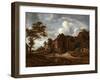 Farmhouses on a High Road, 1658-60-Jacob Isaaksz Ruisdael-Framed Giclee Print