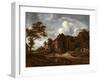 Farmhouses on a High Road, 1658-60-Jacob Isaaksz Ruisdael-Framed Giclee Print