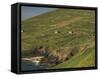 Farmhouses on Hill at Coast-Ron Sanford-Framed Stretched Canvas