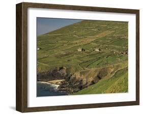 Farmhouses on Hill at Coast-Ron Sanford-Framed Premium Photographic Print