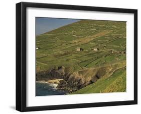 Farmhouses on Hill at Coast-Ron Sanford-Framed Premium Photographic Print