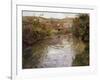 Farmhouses on the Banks of a Stream-Thaulow Frits-Framed Giclee Print