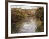 Farmhouses on the Banks of a Stream-Thaulow Frits-Framed Giclee Print