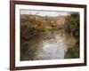 Farmhouses on the Banks of a Stream-Thaulow Frits-Framed Giclee Print