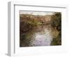 Farmhouses on the Banks of a Stream-Thaulow Frits-Framed Premium Giclee Print